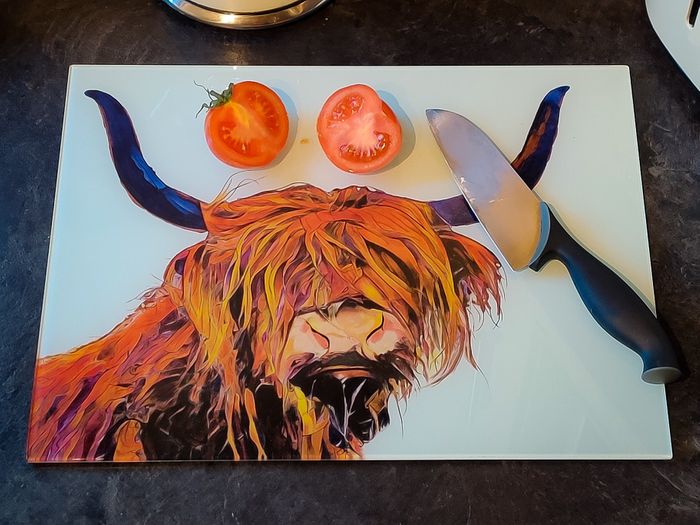 Pencil and Colour Drawn Cow